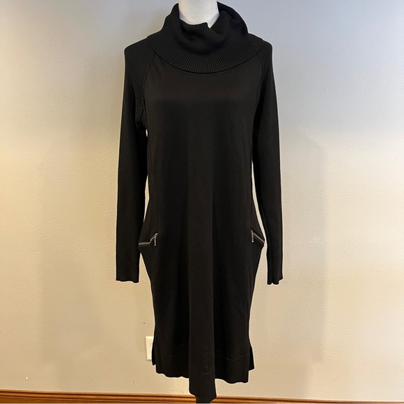 Worthington Dresses & Skirts - Worthington long sleeves Black Turtleneck Sweater Dress size small